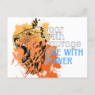 Mit Mut, mit Power leben Postkarte