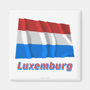 MIT Namen Luxemburgs Fliegende Flagge Magnet