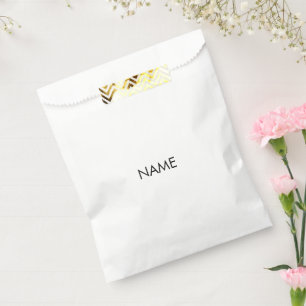 Mit Namen, minimalistisch Schwarz-weiß anpassen Geschenktütchen