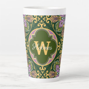 Mit Namen Olive und Lavendel Azulejos Milchtasse