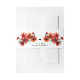 Mit Namen Scarlet Petal Serenade Einladungsbanderole
