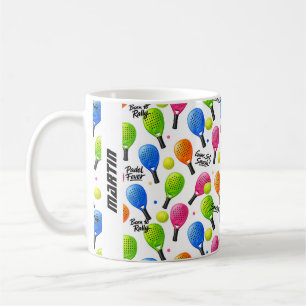 Mit Namen / Smash & Smile Padel Kaffeetasse