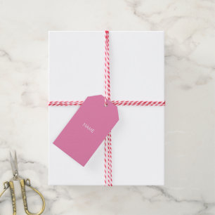 Mit Namen, Text minimalistisch rosa weiß anpassen Geschenkanhänger