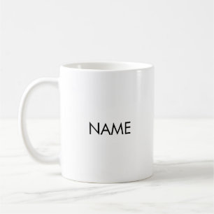 Mit Namen, Text minimalistisch Schwarz-weiß anpas Kaffeetasse