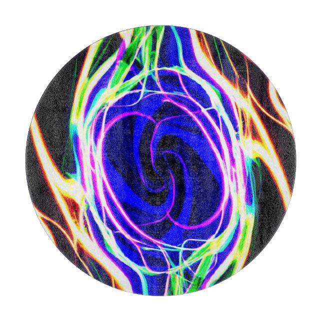 Mit Neonmustern den Platz noch besser machen Schneidebrett (Vorderseite)