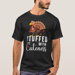 Mit Niedlichkeit gestopfter niedlicher Erntedank-T T-Shirt