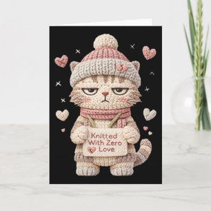 Mit Null Liebe Gestrickt Funny Anti Valentinstag I Karte