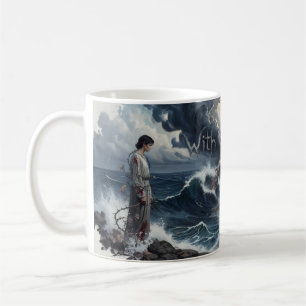 Mit oder ohne dich Stormy Ocean Art Tasse