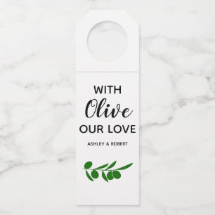 Mit Olive unsere Flaschenanhänger