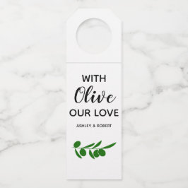 Mit Olive unsere Flaschenanhänger