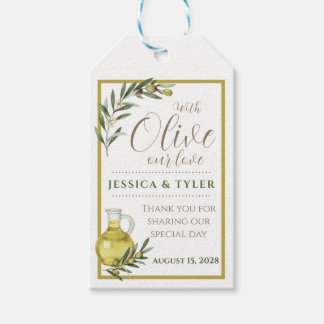Mit Olive Unsere Liebe Hochzeitsflaschenetikett OL Geschenkanhänger