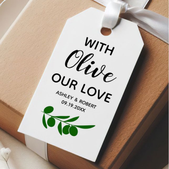 Mit Olivenöl Unsere Liebe , Olivenöl oder Olivenoe Geschenkanhänger (Von Creator hochgeladen)