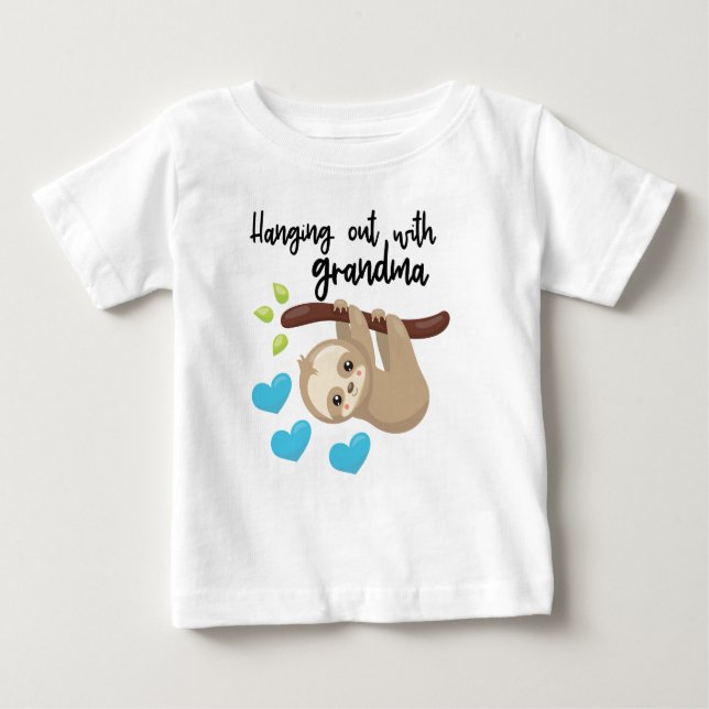 Mit Oma auf der Straße ausgehen Baby T-shirt (Vorderseite)