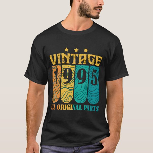 Mit originalem P und geboren 1995 T-Shirt (Vorderseite)
