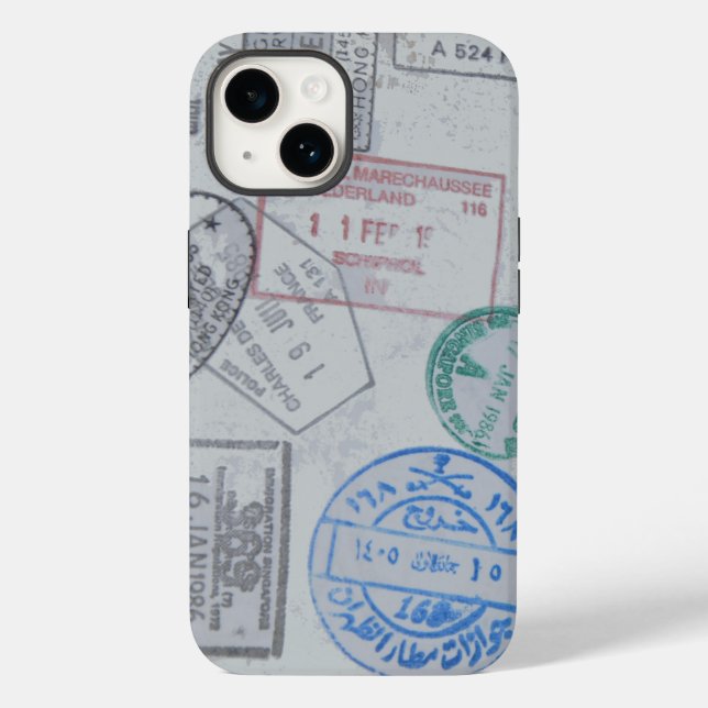 Mit Passport Visa Design Ihre Wanderlust ausschalt Case-Mate iPhone Hülle (Rückseite)