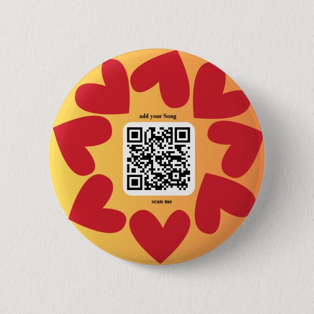 Mit personalisierten Song per QR-code Button (Vorderseite)