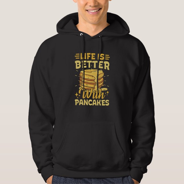 Mit Pfannkuchen Pfannkuchen Kostüm Hoodie (Vorderseite)