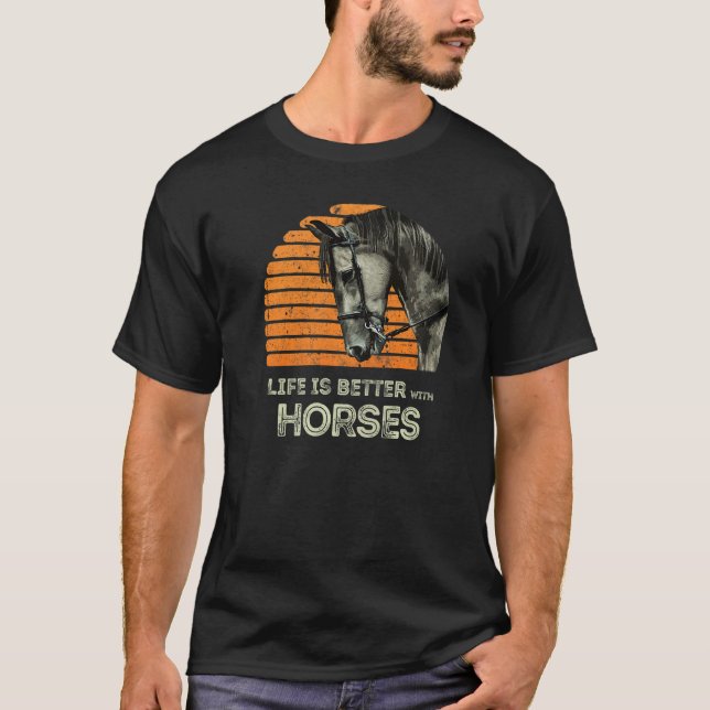 Mit Pferden Reiten 1 T-Shirt (Vorderseite)