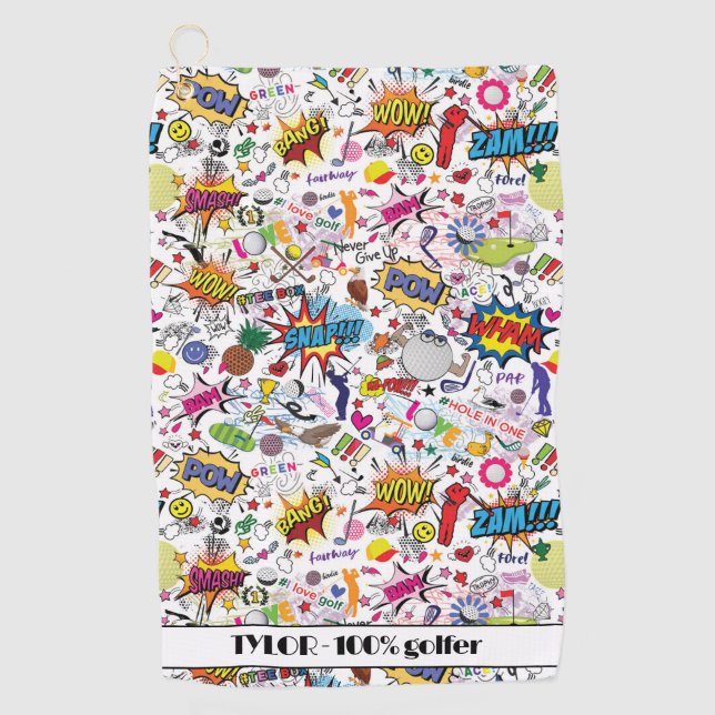 😍 ⛳ 🏌️ mit phantastischem Golfmix Golfhandtuch (Vorderseite)
