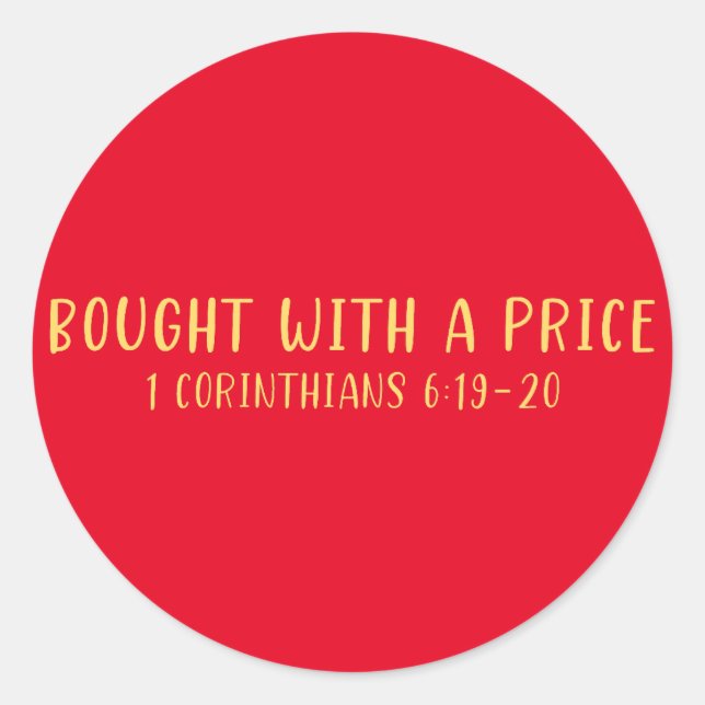 Mit Preisklebern gekauft Runder Aufkleber (Vorderseite)