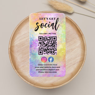 Mit QR Code Holo Opal verbinden Visitenkarte
