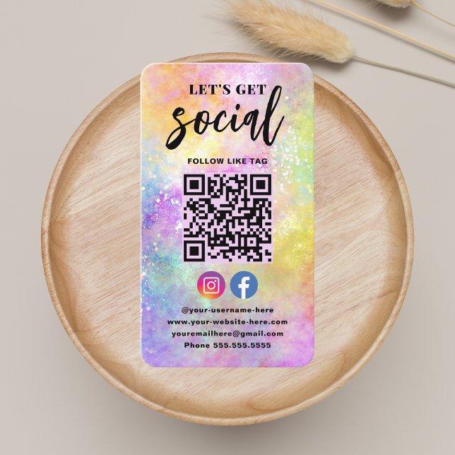 Mit QR Code Holo Opal verbinden Visitenkarte (Von Creator hochgeladen)