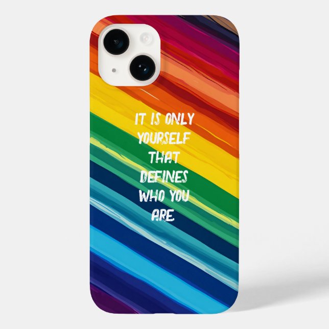 mit Regenbogenfarben Case-Mate iPhone Hülle (Rückseite)