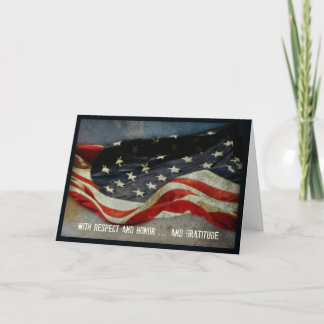 Mit Respekt Ehre - danke Veteranen-Tageskarte