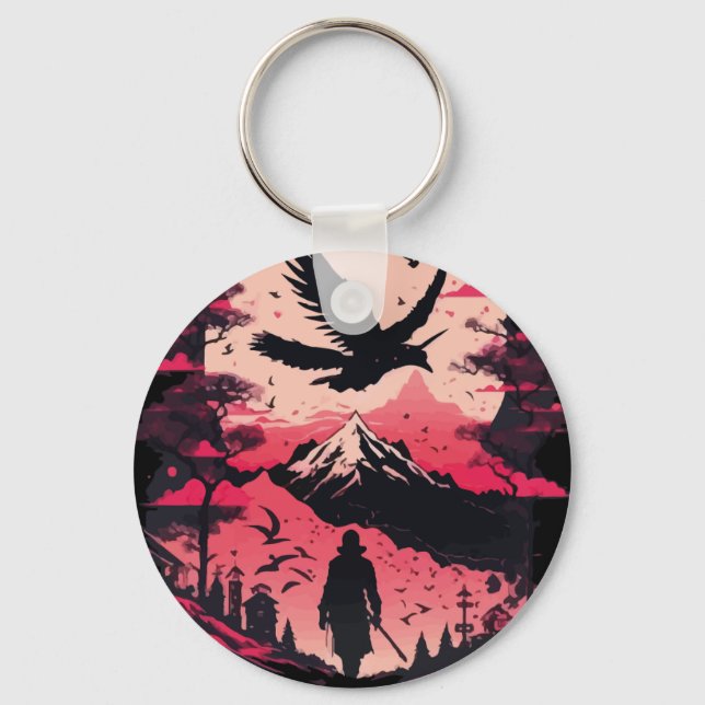 Mit Samurai Schlüsselanhänger können Sie Ihre Schl (Vorderseite)