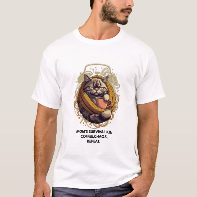 Mit Sarkasmus betriebene Katze Tee | 3 Stunden Sch (Vorderseite)
