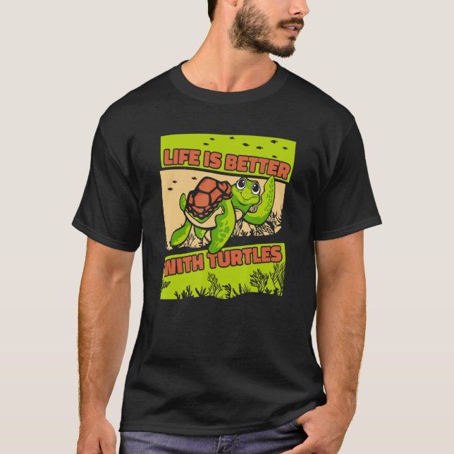 Mit Schildkröten Schildkröte gestrichen T-Shirt (Vorderseite)