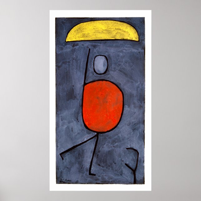 Mit Schirm von Paul Klee Poster (Vorne)