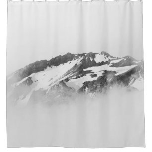 MIT SCHNEE BEDECKTER BERG DUSCHVORHANG