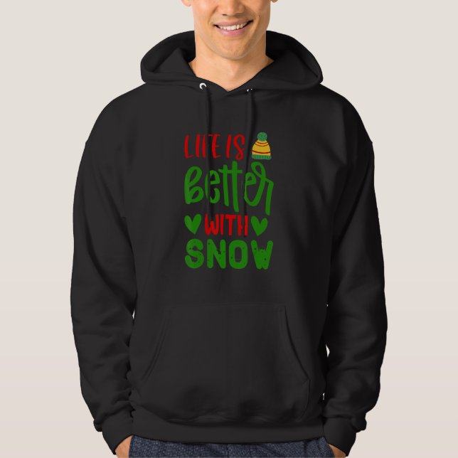 mit Schnee Hoodie (Vorderseite)