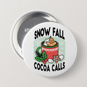 Mit Schneefall-Kakaoanrufen wärmen - Winter Drink Button