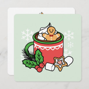 Mit Schneefall-Kakaoanrufen wärmen - Winter Drink Einladung