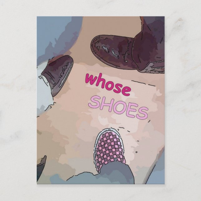 mit Schuhen Postkarte (Vorderseite)
