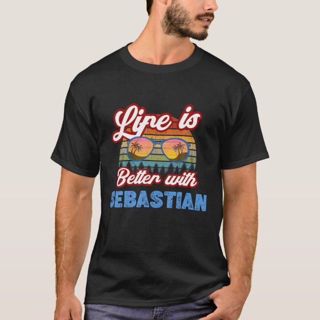 Mit Sebastian Funny Men/Boy/Baby N ist das Leben b T-Shirt (Vorderseite)