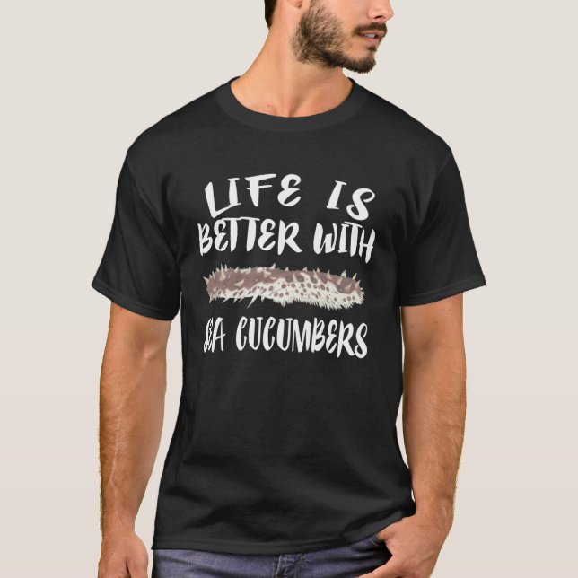 Mit Seegurken Tier T-Shirt (Vorderseite)