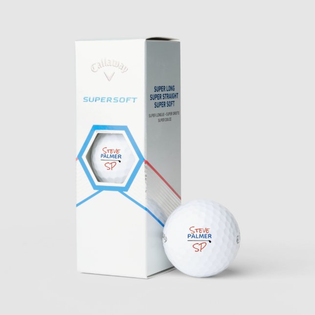 Mit seinen Initialen Individuelle Name Golf Ball e (Verpackung)