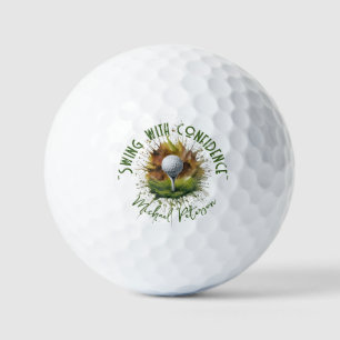 'Mit Selbstvertrauen schwingen' Golfball & Tee Spl
