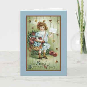 Mit Sincere Birthday wünscht Karte