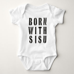 Mit Sisu geboren Baby Strampler