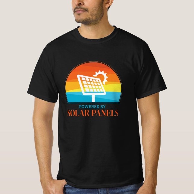 Mit Solaranlagen gespeist Fotovoltaik-Sonne T-Shirt (Vorderseite)