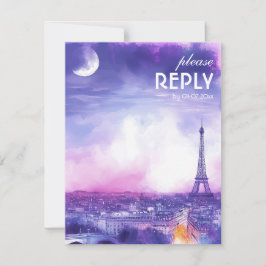 Mit Song Request Amour Éternel RSVP-Karte  RSVP Karte