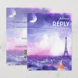 Mit Song Request Amour Éternel RSVP-Karte  RSVP Karte