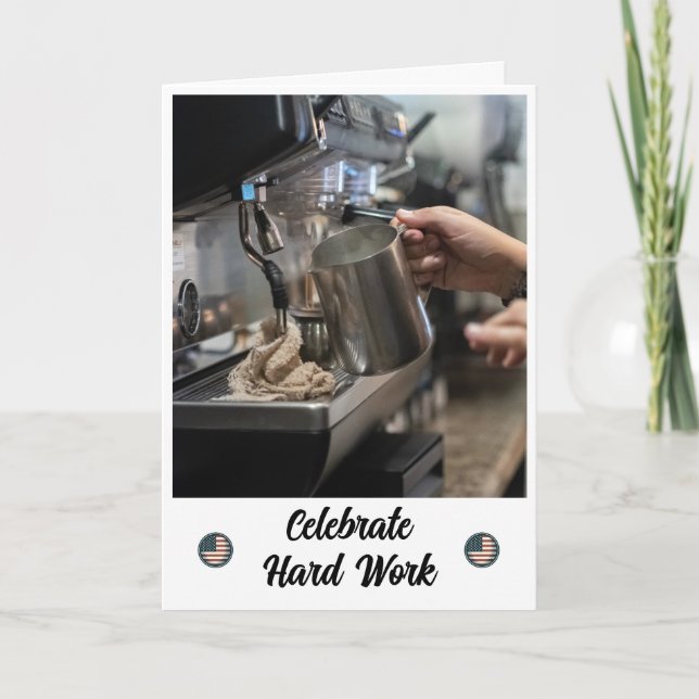 Mit Sorgfalt erstellt - eine Arbeitskarte Dankeskarte (Vorderseite)