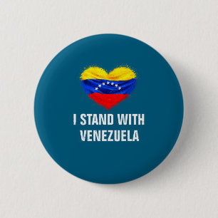 Mit Stand Venezuela-Flagge Unterstützung Freiheit Button