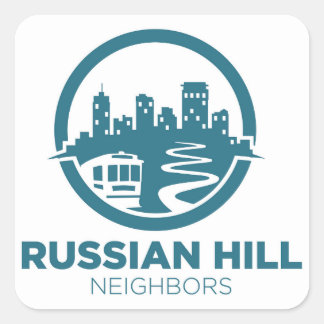 Mit Stolz auf die Nachbarschaft gesiegelt! Quadratischer Aufkleber