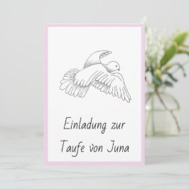 mit Taubenmotiv zur Taufe Feiertagskarte